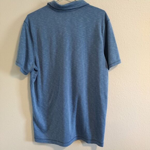 Eddie Bauer Men's XL Blue Heathered Active Fit Short Sleeve Polo Shirt - Picture 7 of 7